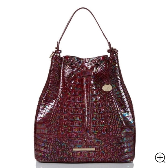 💜🔹️Brahmin🔹️ Marlowe Sangaria Melbourne bucket shoulder bag- 2 Straps - Picture 1 of 8